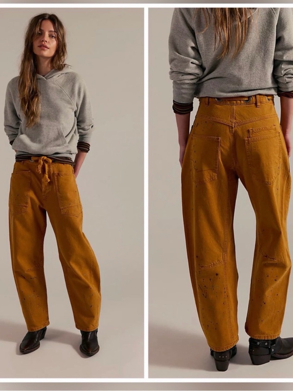 Moxie barrel jeans - tangerine peel - 28